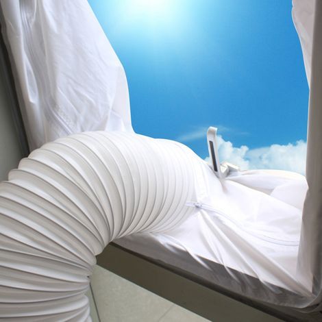 Plaque d'étanchéité en tissu flexible pour climatiseur mobile - Joint de fenêtre réglable (1/5)