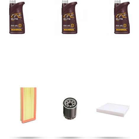 Kit tagliando 3 FILTRI e 3L OLIO compatibile con Lancia Musa 1.4 16v 66kw 2004 (1/4)