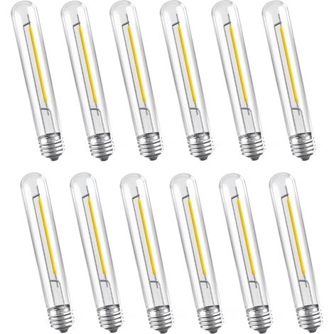 Ampoule E12 T13 - Dimmable - Résistante Aux Chocs - Pour Lustres Et Guirlandes S14 G40 C7 - Usage Intérieur Extérieur - Lot De 12