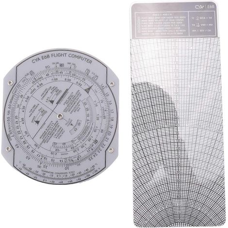 E6B Plastic Flight Computer, Patented Aviation Pilot Flight Computer-- (1/5)