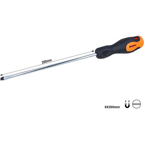 Cacciavite a Taglio 6X200mm Con Punta Magnetica