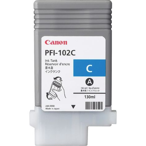 Cartouche d'encre cyan Canon PFI-102C (0896B001)