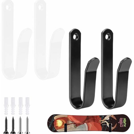 4 Pièces Support Mural pour Snowboard Porte Ski étagère Murale Snowboards Display Rack Mural Conception Cintre Rangement pour Planches Ski pour la Maison et Le Garage,avec Vis (1/5)