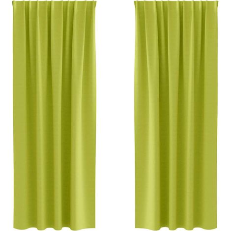 Maison Exclusive - Verdunkelungs-Vorhänge mit Ringen 2 pcs Grün 2