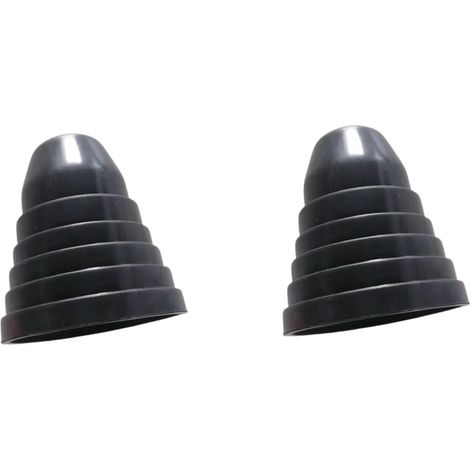 Lot de 2 protections universelles en caoutchouc résistant à la chaleur pour phares LED de voiture (noir)