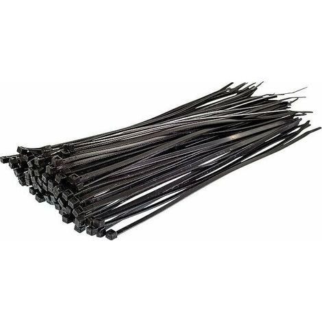 Collier de Serrage en Nylon - 300 mm x4mm - Noir - Attache Câble Résistant aux UV - Serre-Câbles - Lot de 250 Pièces (1/4)
