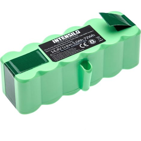 INTENSILO batterie remplace iRobot 2130LI, 4374392, 4376392, 4462425, 4502233 compatible avec aspirateur Home Cleaner (5000mAh, (1/3)
