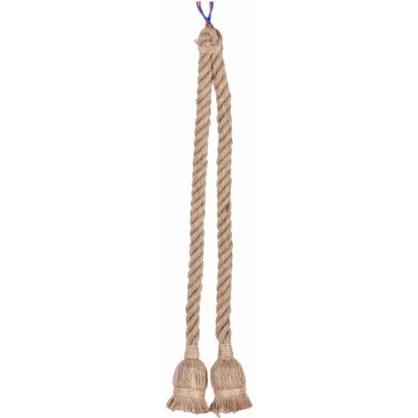 Suspension rétro en corde de chanvre, 1 pièce, lustre style loft, style industriel créatif, double tête (1/5)