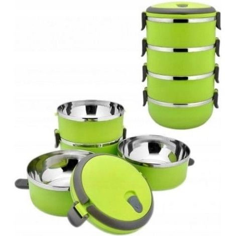 Thermos per il pranzo, 2,8 l, militare, turistico, contenitore termico per alimenti (1/5)