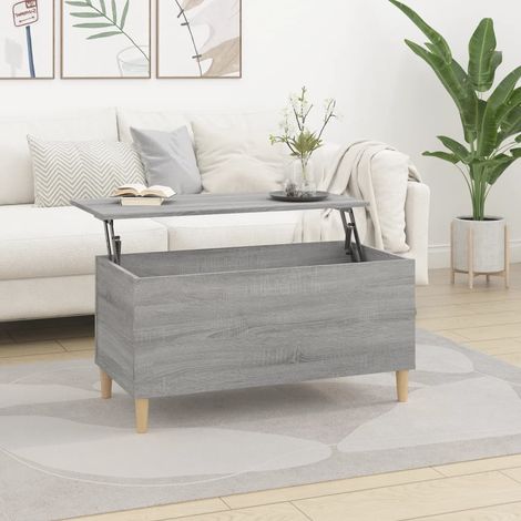 Table basse Table d'appoint pour Salon Chambre - Sonoma gris 90x44,5x45 cm Bois d'ingénierie BV103922 - BonneVie (1/5)
