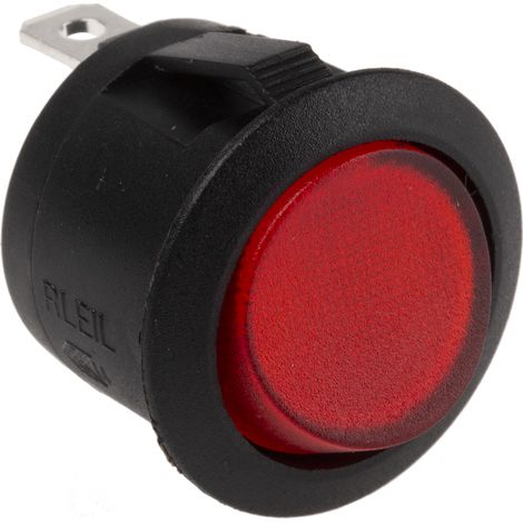 Interrupteur à bascule Rouge Unipolaire à une direction On-None-Off lumineux ( Prix pour 1 )