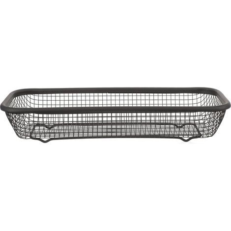 Petit égouttoir vaisselle noir mat panier à couverts baguettes support séchant intérieur extérieur