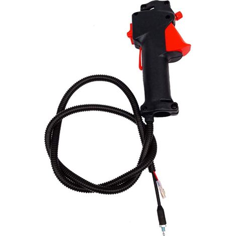 Cable de acelerador GABRIELLE con interruptor de 26 mm y mango para cortacéspedes. Accesorios para cortacéspedes con cable.