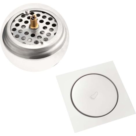 Siphon de sol carré en acier inoxydable pour douche insert (1/5)