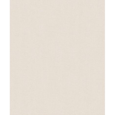 Papier peint uni effet toile lin blanc crème