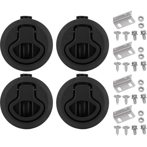 Pestillo empotrado, anillo redondo de ABS de 61 mm, resistente a los rayos UV, para yates y autocaravanas. (1/5)
