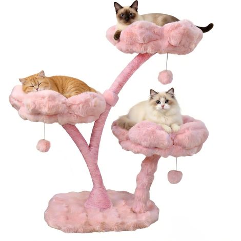 Arbre à Chat avec Griffoir: Tour de Jeux Chats 105cm Poteau à Griffer (1/5)