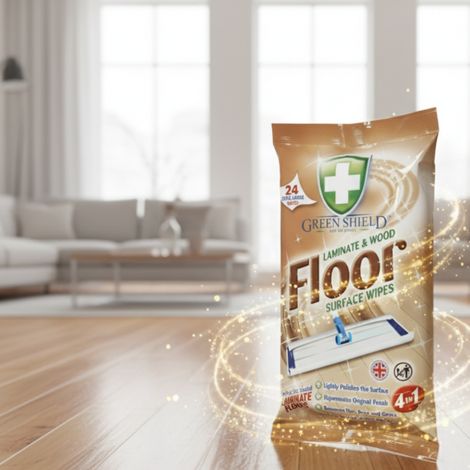 Salviette umidificate Green Shield per pavimenti in legno, 24 pezzi