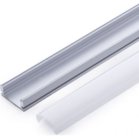 Profilo Alluminio Per Striscia LED - Diffusore Latteo x 1M