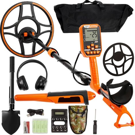 SIHAO Metalldetektor Metallsuchgerät Set mit LCD-Display Schatzsuche 7 Modi (1/5)