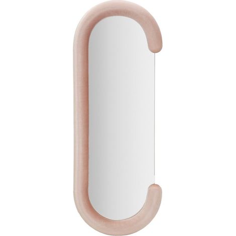 Miroir Mural en Velours "Chantal" 160cm Rose