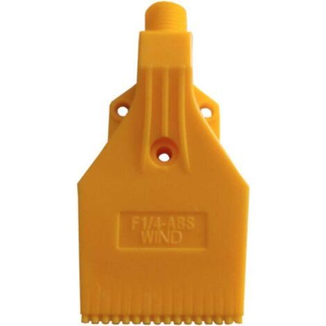 Lot de 6 buses de soufflage mâles BSPT1/4, buse à air plate en ABS, adaptées aux accessoires de soufflage (fixation à trois trous, jaune)