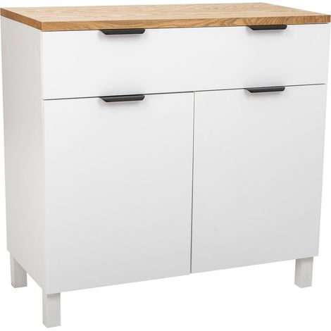 Recibidor de madera 2 cajones y 2 puertas 82x39,5x80h cm (1/5)