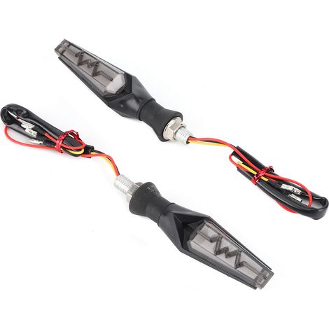 Clignotants Moto LED 2 Pièces Dynamiques IP66 Étanche Universel M10 Bleu Jaune Feux Indicateurs Flash (1/5)