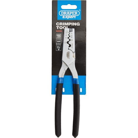 Draper Pinza crimpatrice a 9 vie, spelafili, utensili elettrici, pinza crimpatrice a filo da 190 mm, 62226 (1/3)
