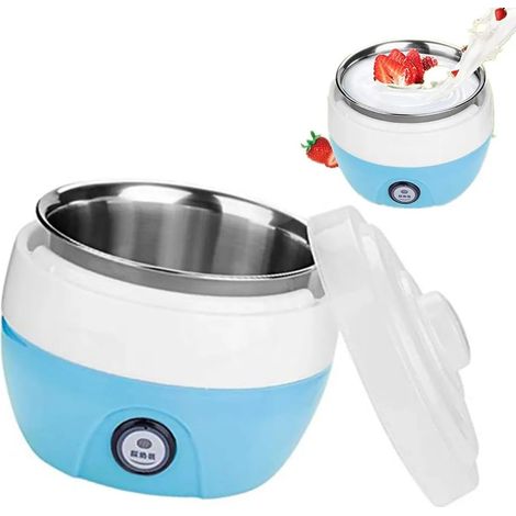 1L Machine à Yaourt DIY, Outil à Yaourt Automatique, Conteneur à Yaourt Automatique en Plastique (Bleu) (1/4)