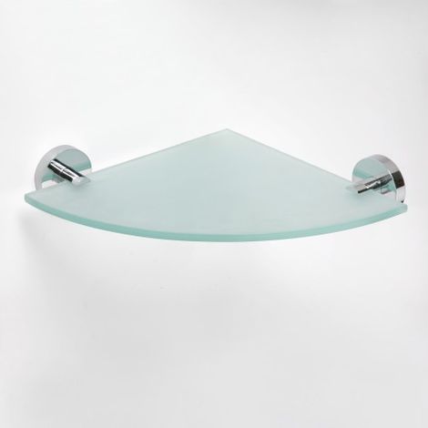 Etagère, tablette de coin en verre OMEGA 25,5x5,5x25,5cm (1/3)