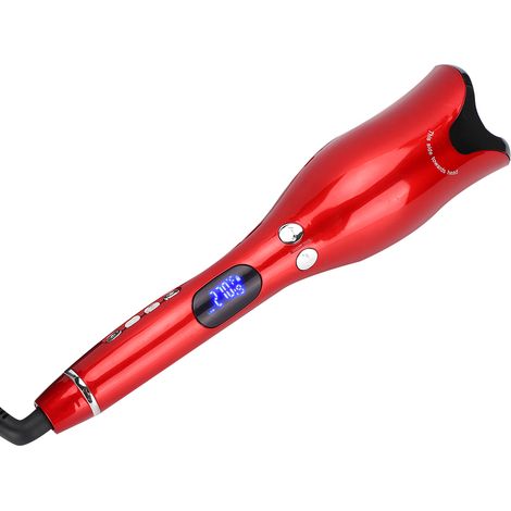 Fer à friser automatique électrique réglable, lisseur boucleur professionnel, outil de coiffage 220V, prise UE, rouge, pour cheveux, cadeau beauté (1/5)
