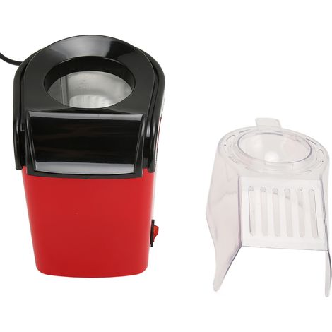 Machine à pop-corn électrique portable rouge, idéale pour les réunions de famille et les fêtes. Prise standard américaine 220 V.