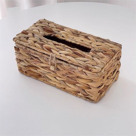 à mouchoirs de bureau boîte tressée osier décoratif en