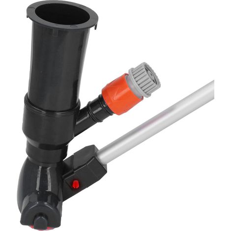 Petit aspirateur de piscine portable avec tige en alliage d'aluminium à 5 sections et sac en nylon à mailles fines pour spa et jacuzzi, noir, norme américaine. (1/5)