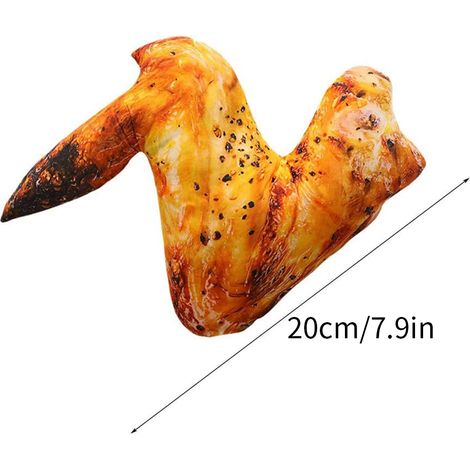 Coussin Peluche Simulacre Cuisse de Poulet 20cm, Ailes de Poulet Frites Oreiller Doux, Décoration Maison, Cadeau d'Anniversaire (1/5)