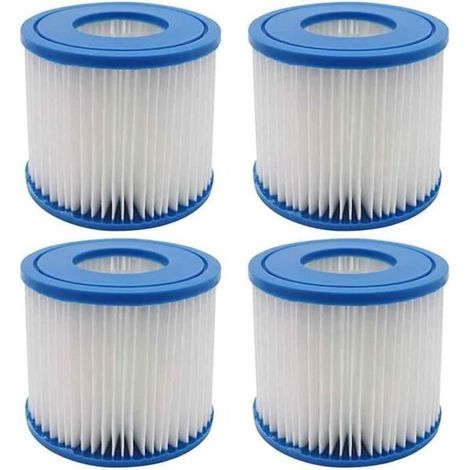 4er-Set Ersatzfilter für Pool und Whirlpool - Typ D - Hohe Filterqualität