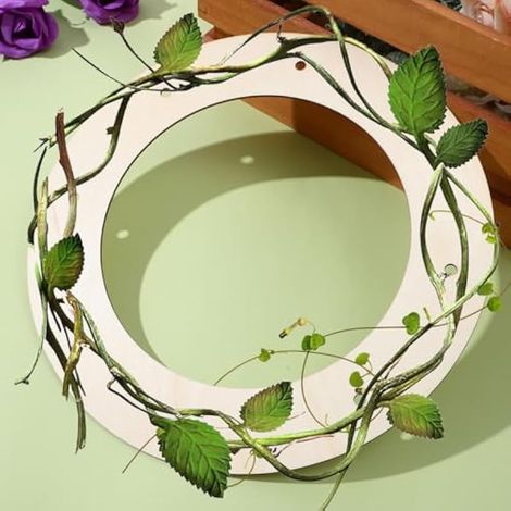 Gadpiparty Lot de 12 cadres de couronnes de fleurs faciles à utiliser pour la fabrication de couronnes de fleurs pour l'année de Noël et les décorations de vacances pour les travaux manuels (1/5)