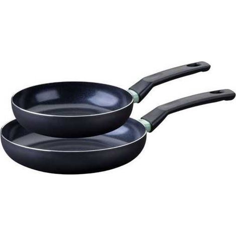 Set de 2 poeles a induction - FACKELMANN - Brandao - Aluminium céramique antiadhésif - Ø 20 et 24 cm