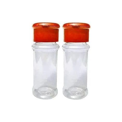 Lot de 2 salières et poivrières, conteneurs à épices réutilisables en plastique transparent, accessoires pour table, camping, cuisine, rangement et organisation (1/5)