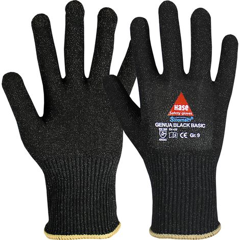 Hase Genua Black Basic Schnittschutzaus Sinomac Hybridgarn Größe 10 10 Stk