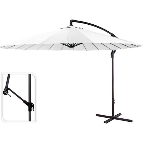 Parasol Excentré Blanc Ombre Flexible Et Dégagée - Ambiance