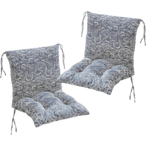 Seat Cushion and Back Cushion 40 x 80 cm for Outdoor and Indoor (I) Set of 2 Chair Cushion with (1/5)