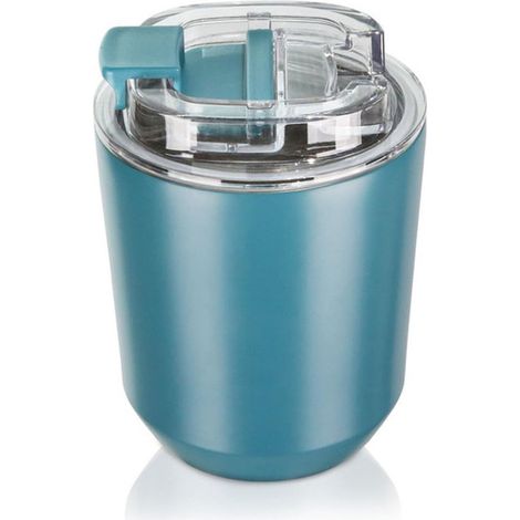 Taza térmica con tapa, Taza de viaje para café, Taza de acero inoxidable con aislamiento al vacío, Reutilizable, Color blanco roto, 380 ml (1/5)