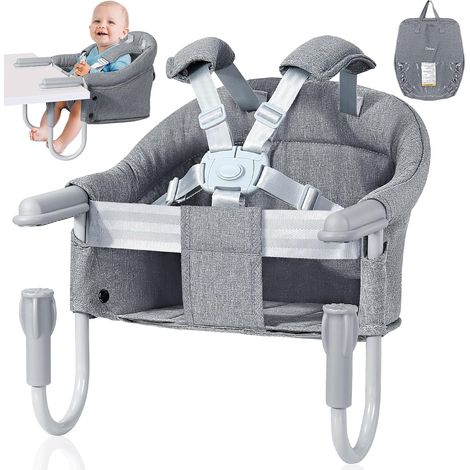 Chaise Bebe de Table, Gris Classique (1/5)