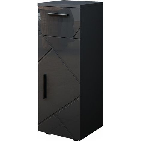 Meuble de rangement de salle de bain Irma, Gris, 30 x 81 cm, Vicco