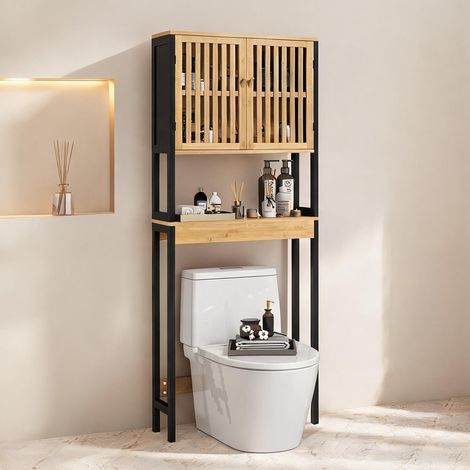 Meuble de salle de bain bois naturel en bois 60 x 21,5 x 172 cm (1/5)
