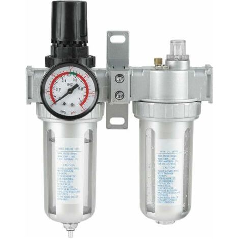 Filtre régulateur lubrificateur pour air comprimé,Régulateur de filtre de compresseur d'air, régulateur de filtre à air comprimé Combo Piège à humidité Lubrificateur d'eau d'huile SFC400 Filtr (1/4)