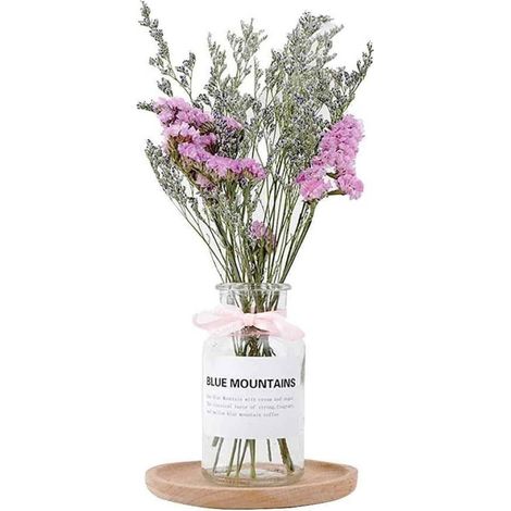 Vase À Fleurs Séchées - Avec Bouquet De Blé Séché - Décoration De Table Intérieure Photo Studio - Lot De 1 (1/4)