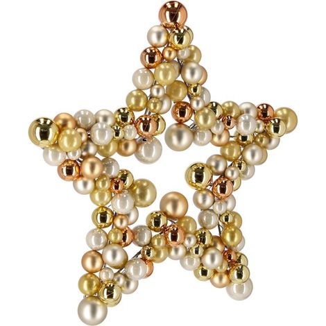 STELLA DECO NATALE  BIZZOTTO PALLINE ORO ASSO JOE D40X33H